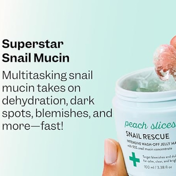 Peach Slices Snail Rescue Intensive Wash-Off Jelly Mask - Picture 7 of 8